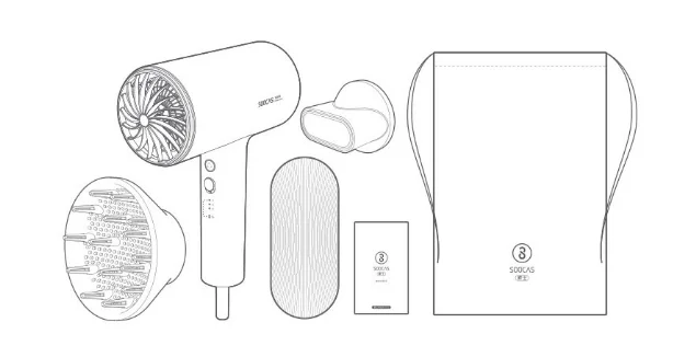 Strandard 2 Xiaomi Mijia фен SOOCAS H3S анион фен 1800 Вт Профессиональный фен из алюминиевого сплава мощный электрический фен - Цвет: Strandard 2