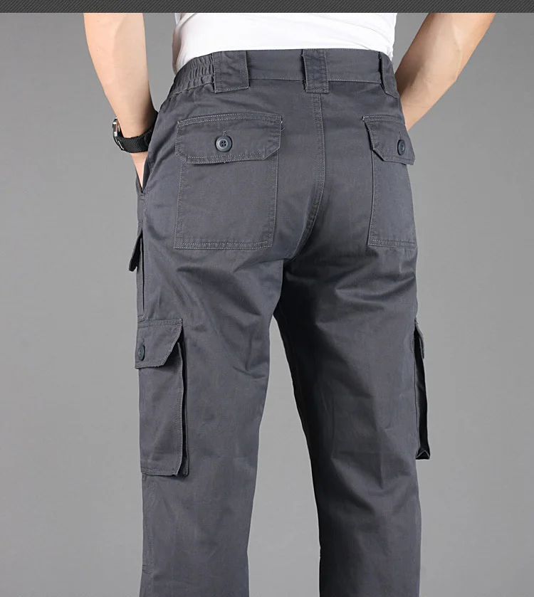 Outdoor Climbing Fishing Camp Multi-pocket Military Cargo Pants Spring Autumn Men Sports Cotton Tactical Army Trousers Overalls