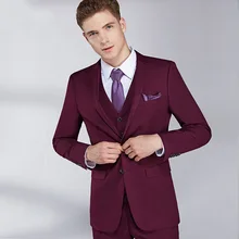Блейзер+ брюки+ жилет) классические мужские костюмы из 3 предметов, приталенные Женихи, мужские свадебные костюмы, повседневный мужской деловой костюм