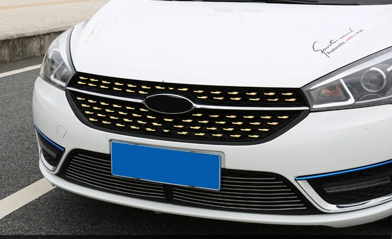 Для Chery ARRIZO5 ARRIZO 5, новинка, нержавеющая сталь, управление, передняя сторона, звездная сетка, блестки, Внешнее украшение, автомобильные аксессуары