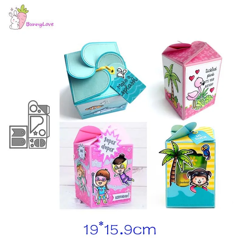 

Gift box Metal cutting dies Stencil Scrap booking Photo Album Card Paper Embossing Craft DIY