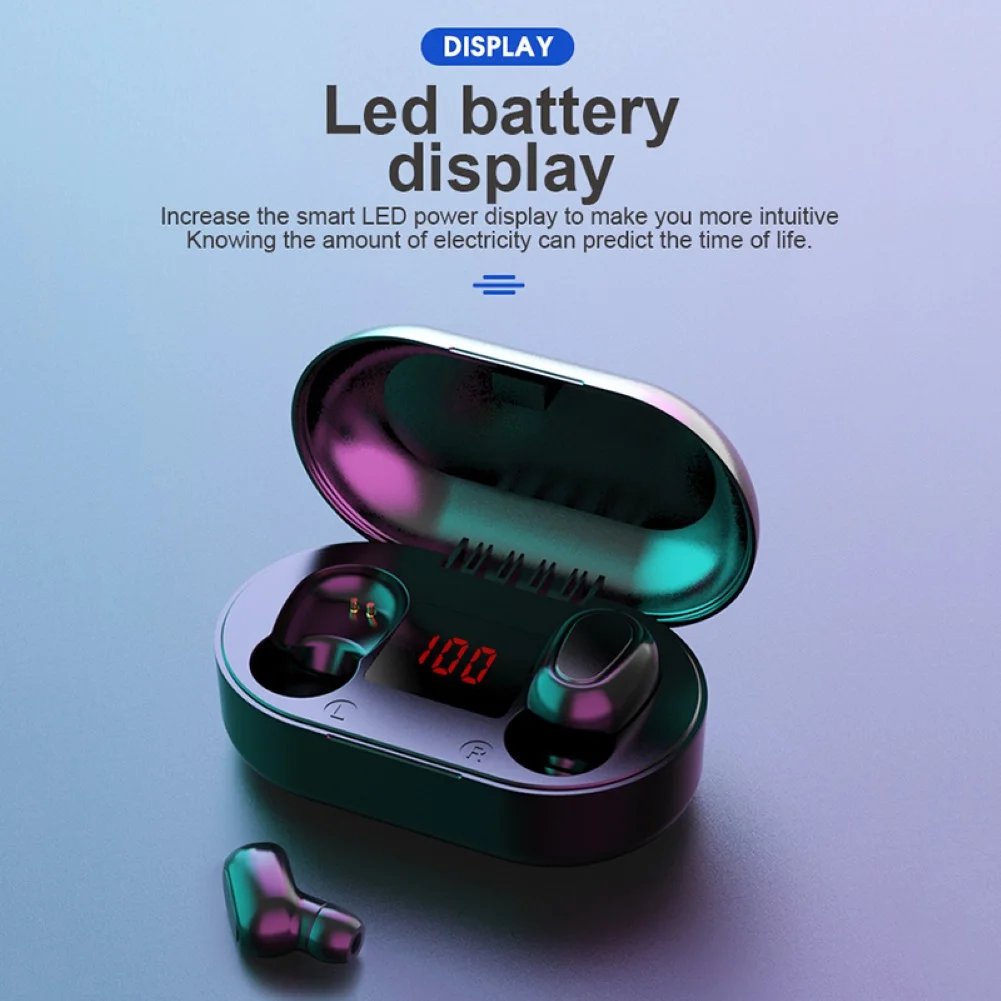 Bluetooth Earphone Wireless Earbuds 5 0 L21 TWS Headsets Dual Earbuds Bass Sound for Huawei Xiaomi Iphone Samsung Mobile Phones