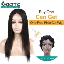 Getarme волосы бразильский парик 4x4 прямые кружева закрытие парик предварительно сорвал человеческие волосы парики с Детские волосы Джаз звезда не кружевно парик с волосами Реми