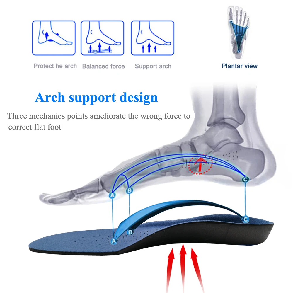 Ортопедические стельки для плоскостопия супинаторы стельки для обуви Varus Ортопедическая подушка для ног унисекс дезодорирующая стелька