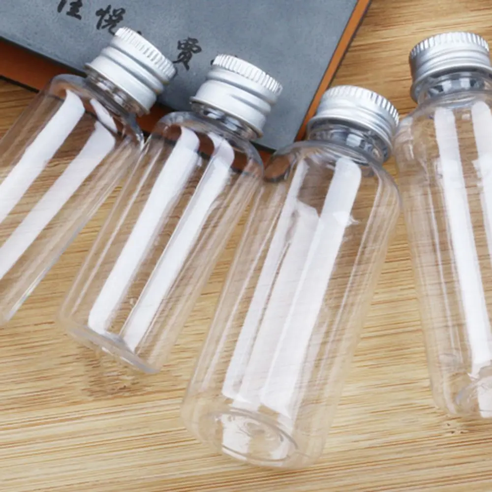 

New 5/10/20/30ml Transparent Aluminum Cap Bottle Ordinary Plastic Screw Cap Lotion Bottle Lotion makeup Bottle Plastic Bottle