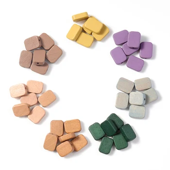 

10pcs 11x13mm Small Size Wooden Beads Multiple Colour for Diy Hairpin Earring Jewelry Making