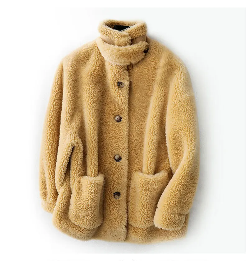 New Winter Coat Women Clothes Faux Cashmere Fur Coat Loose 8 Colors OverCoat Thick Warm Casual Female Plush Coats D90