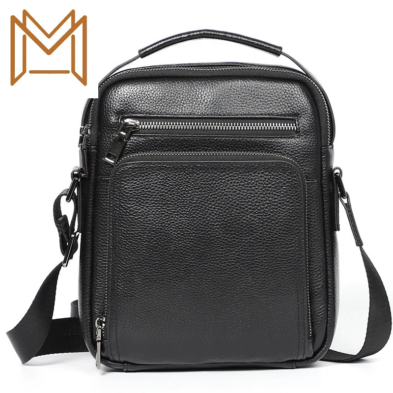 

Genuine Leather Male Package Single Shoulder Layer Cowhide Male Oblique Satchel Business Affairs Leisure Time Man Handbag