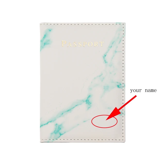 Customize Name Passport Cover Travel Wallet Covers for Passports (only english letters can be, one word,under 8 letters ) green name