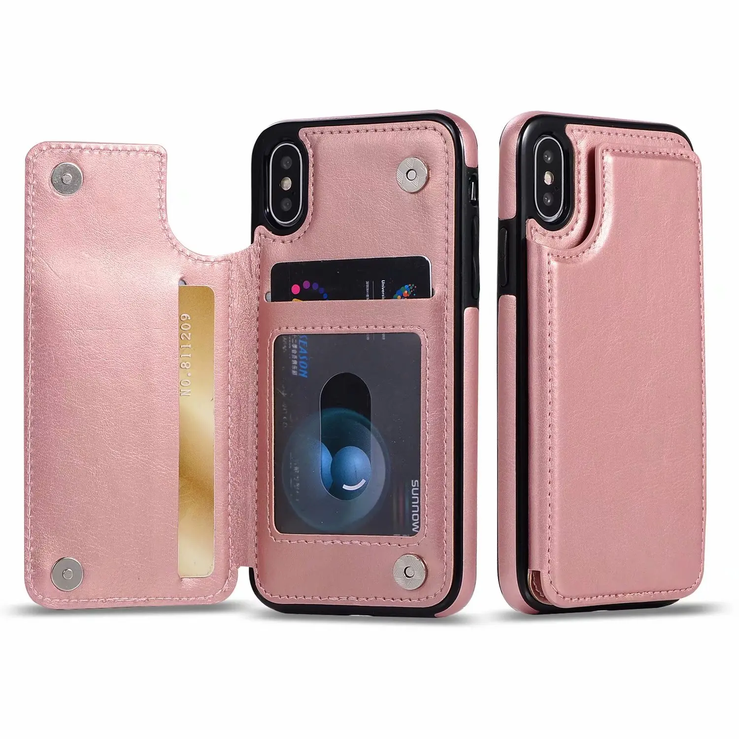 Ретро PU кожаный чехол для iPhone X Xr XS max, слот для карт, чехол для samsung S10E S8 S9 S10 Plus S7 Edge Note 8 9, задняя крышка