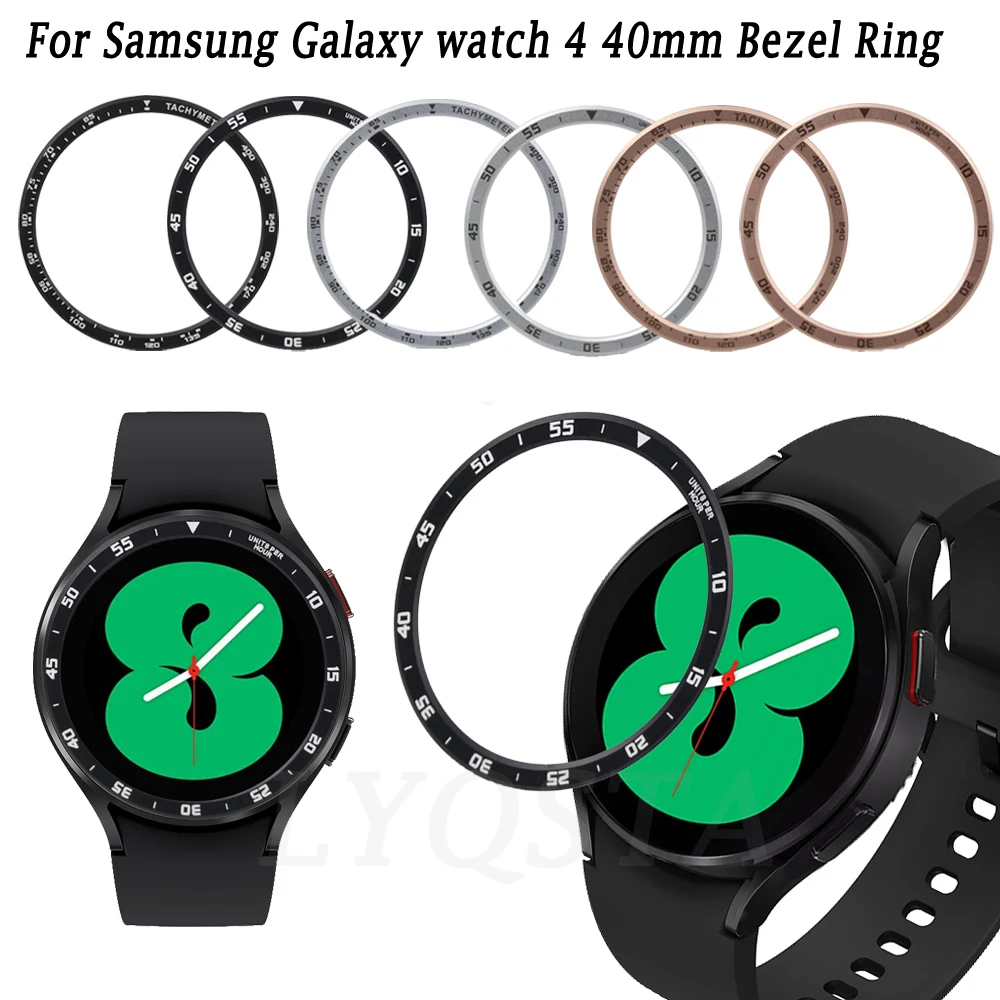

Металлический БЕЗЕЛЬ для смарт-часов Samsung Galaxy Watch 4 40 мм, чехол для спортивного клеящегося корпуса, бампер, кольцо для Galaxy Watch 4, Безель, кольцо, циферблат, весы