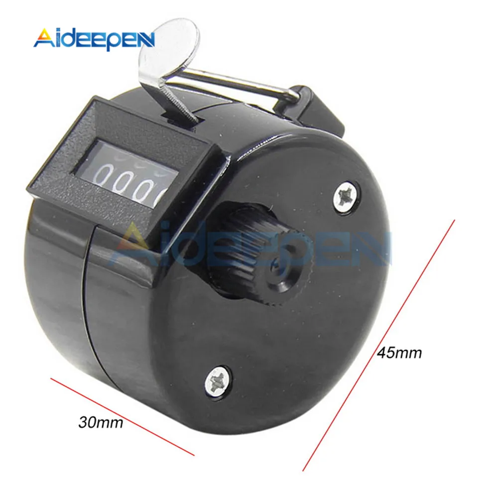Electronic Counter 4 Digit Number Counter Portable Electronic Digital Counter Mechanical Manual Counting Timer Soccer Golf Sport 8 Colors