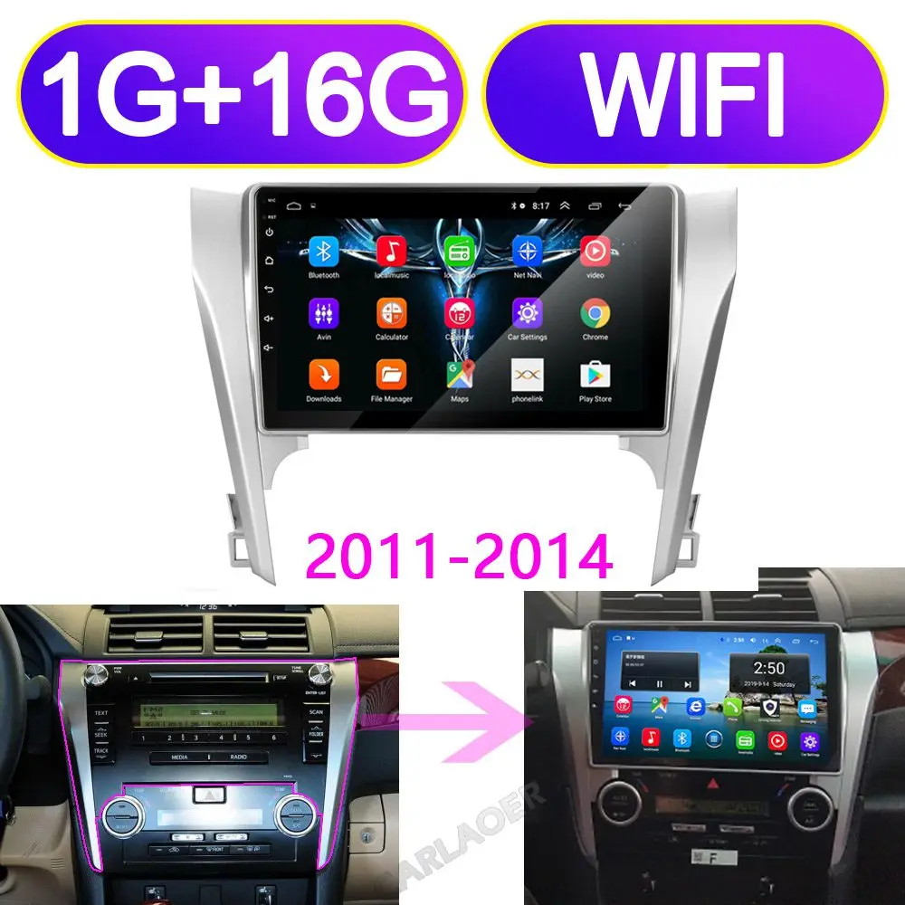 Автомобильный мультимедийный плеер для Android для Toyota Camry 2002-2005 2006 2007 2008 2009 2010 2011 2012 2013 2 DIN радио