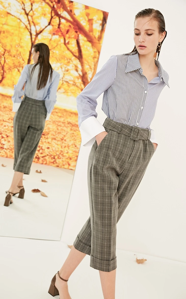 Vero Moda Женские клетчатые 3D пошив брюки | 319119502