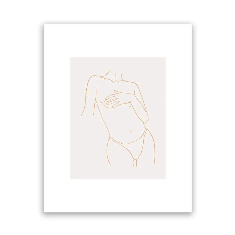 Boho-Beach-Gallery-Wall-Art-Pictures-Sexy-Woman-Line-Abstract-Art-Prints-Rainbow-Sun-Poster-Canvas (7)