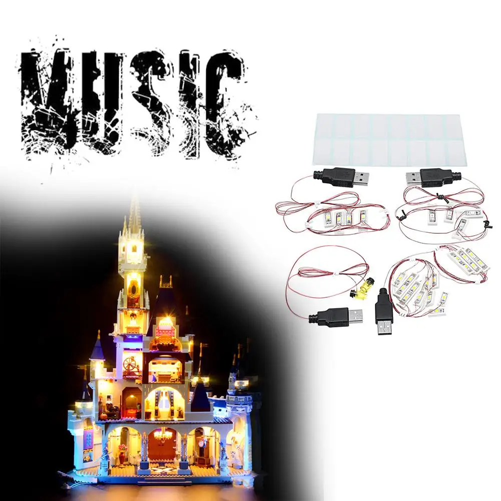 

Building Block Castle Tower LED Lighting Components Lights Kit FOR Legoing 71040