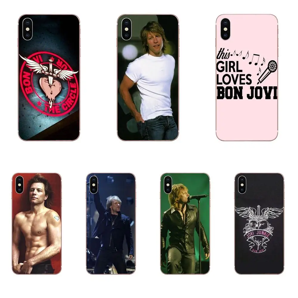 For Xiaomi Redmi Mi 4 7A 9T K20 CC9 CC9e Note 7 9 Y3 SE Pro Prime Go Play Transparent Soft Cover Bag Rock Band Star Jon Bon Jovi | Мобильные