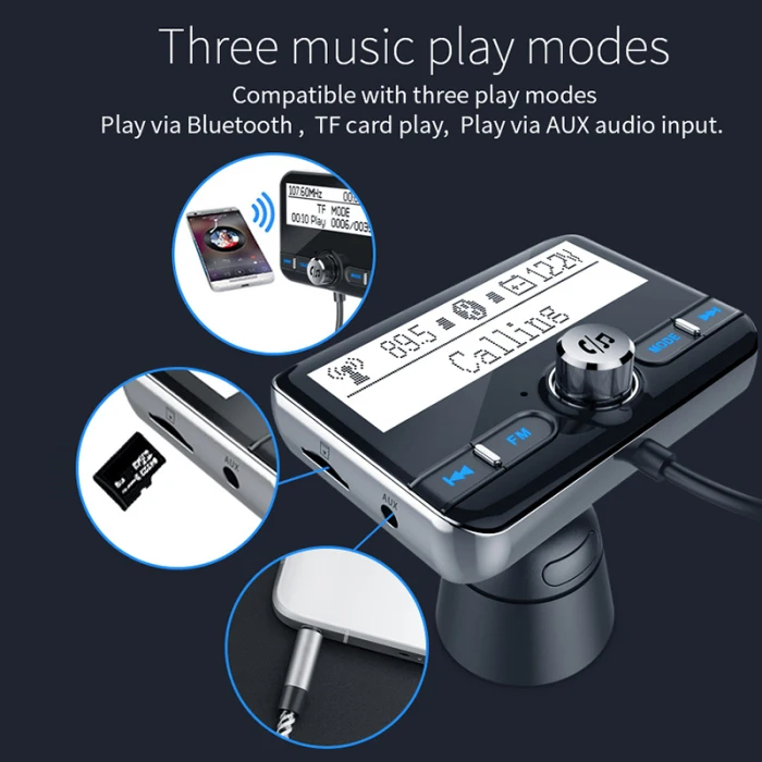 Bluetooth FM беспроводной автомобильный передатчик FM модулятор Автомобильный MP3-плеер комплект с быстрым зарядным устройством OD889