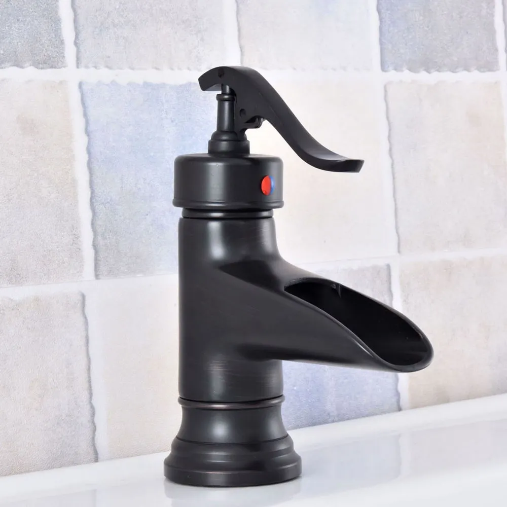 

Basin Faucets Oil Rubbed Bronze Bathroom Sink Faucet Deck Mounted Hot and Cold Water Single Hole Mixer Taps zsf623