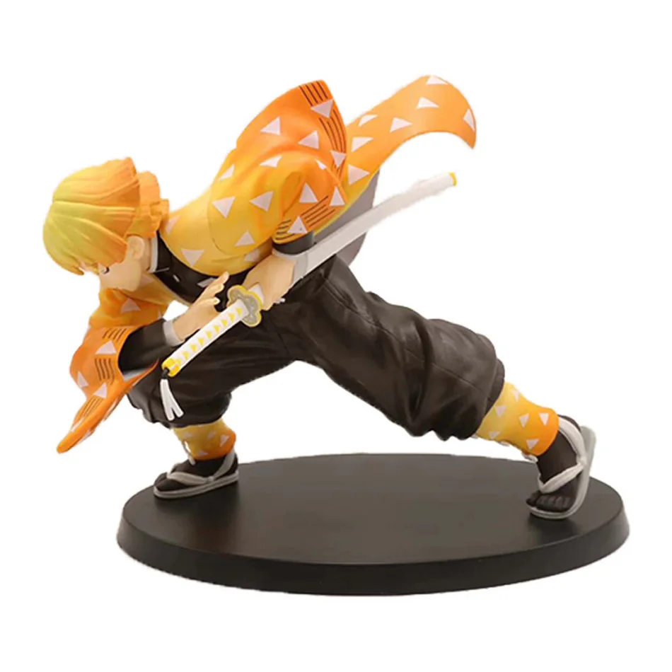 15cm Anime Demon Slayer Action Figures Draw Sword Agatsuma Zenitsu Figurine Kimetsu No Yaiba Figura PVC Collection Model Toys