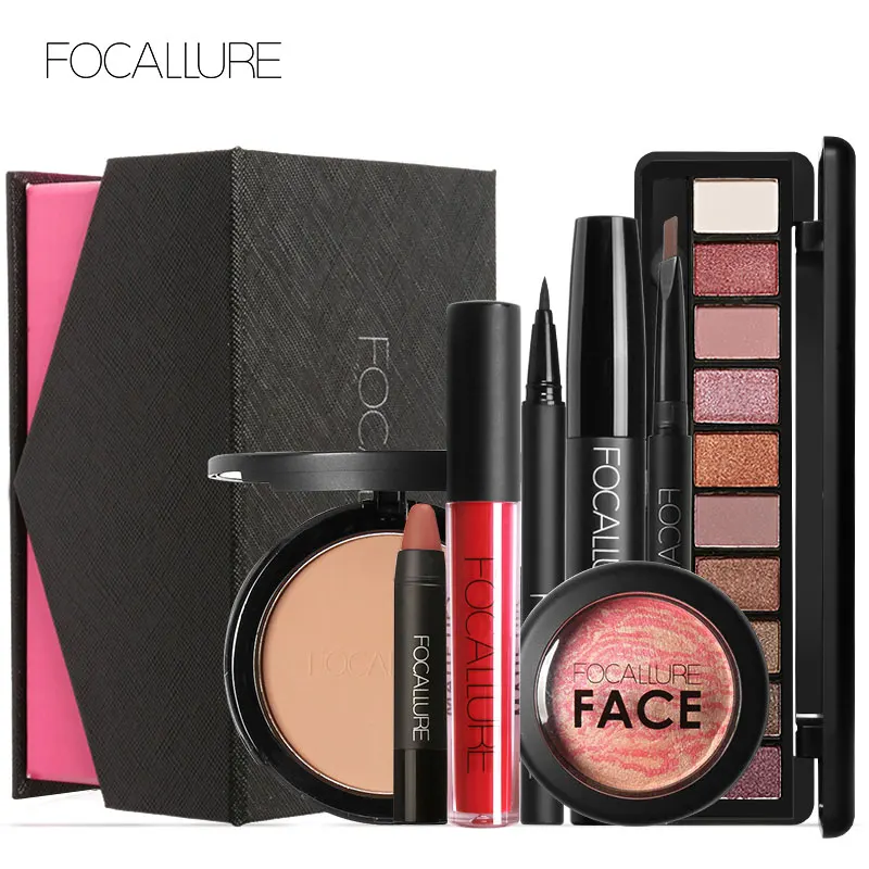 

FOCALLURE Professional Makeup Set Hot Sale Matte Lipstick Eyeliner Powder Full Makeup Cosmetics Set
