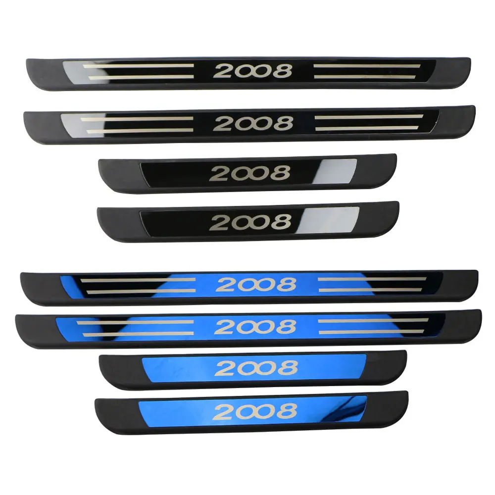 Protecteur De Seuil De Porte De Voiture, Autocollant Lumineux Pour Skoda VRS Octavia Rapid Kamiq