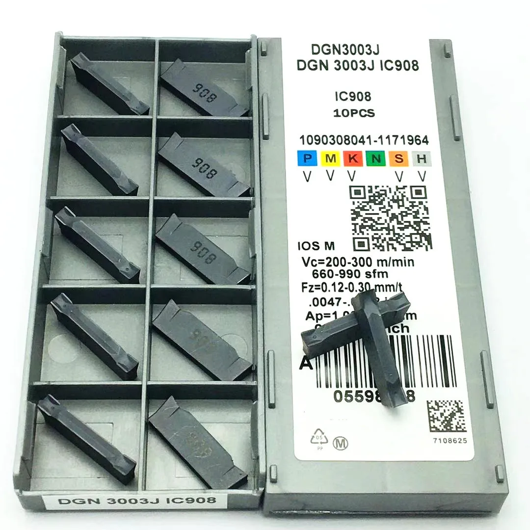 DGN2002C / DGN2002J IC908 DGN3003J /DGN3003C CNC Iscar твердосплавная вставка Пазовая DGN 3003J для режущих