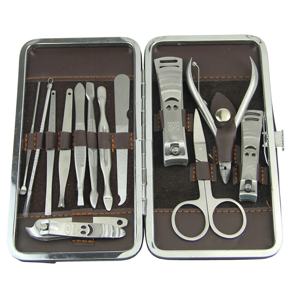 Handy Pedicure / Manicure Set Nail Clippers Cuticle Clippers Grooming Kit 12 in1