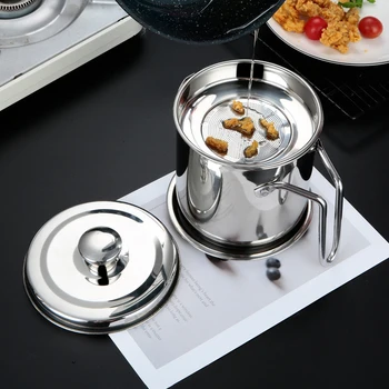 

Multi-function Stainless Steel Oil Strainer Pot Container Jug Storage Can With Filter Cooking Oil Pot For Household Kitchen Tool
