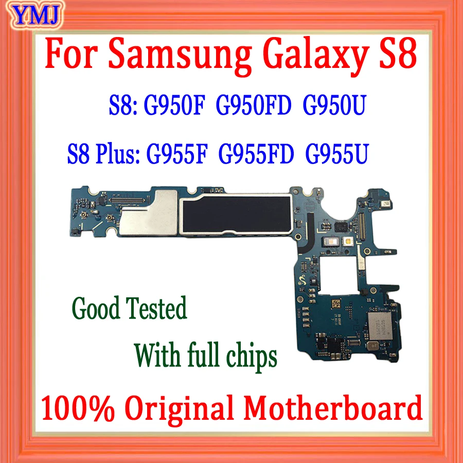 С полными чипами для материнской платы Galaxy S8 G950F G950FD G955U оригинальная