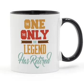 

The One The Only The Legend Has Retired Coffee or Tea Mug Ceramic Cup Gifts 11oz