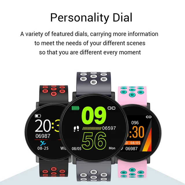 Fitness Bracelet 1.3'' Screen Smart Bracelet Blood Pressure Heart Rate Monitor Fitness Tracker Waterproof Ip67 Smart Band Watch 3