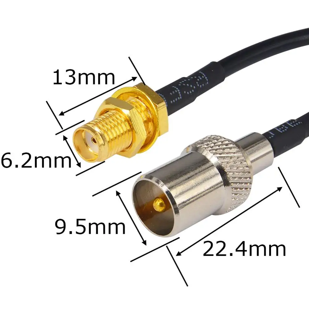 RF коаксиальный кабель в сборе IEC DVB T TV PAL штекер гнездо SMA адаптер удлинитель