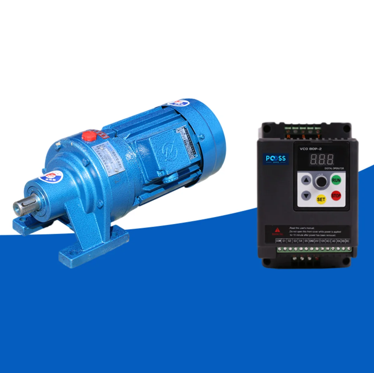 BWD cycloid reducer, B09 370W, direct connection type、With frequency converter、AC220, lifting, high torque, low speed motor