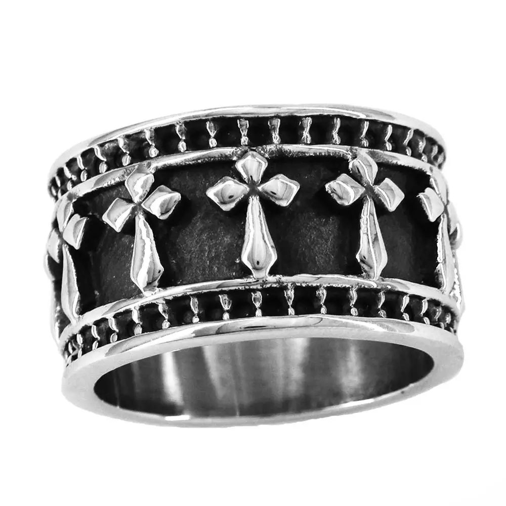 Fanssteel ювелирные изделия из нержавеющей стали цветок крест кольцо FSR11W34|band ring|ring