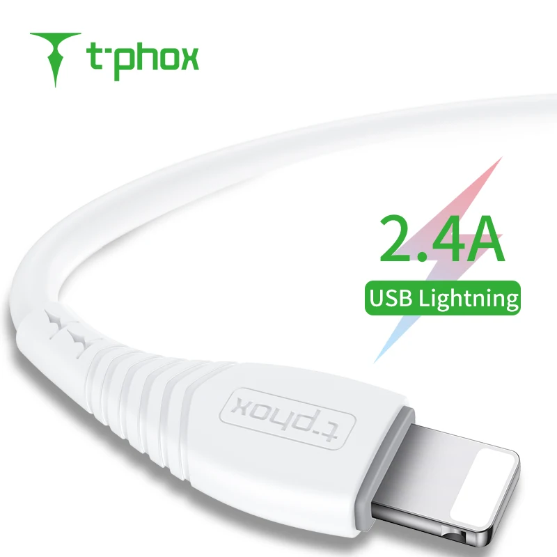 USB t-phox pouriPhone Xs Câble de charge de donnees rapide Max для iPhone 11Pro MAX 8 7 6 6s Plus