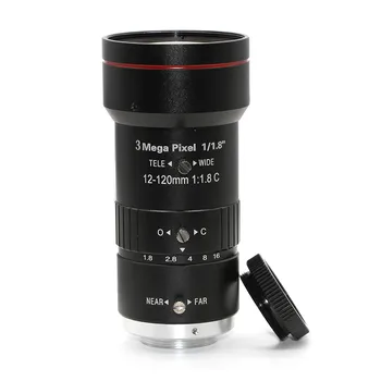 

Industrial camera telephoto lens 1 / 1.8 "zoom 12-120mm 3 million visual inspection C-port magnifying lens
