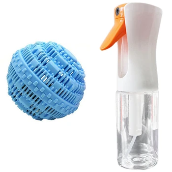 

3Pcs Reusable Laundry Cleaning Balls ic & 1x Transparent Superfine Sustainable High Precision Sprinkler Spray Pot