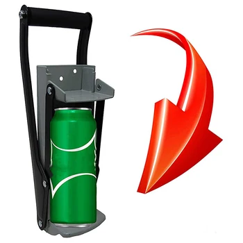 

16Oz Metal Can Crusher Smasher, Crushes Soda Cans, Beer Cans and Water Bottles - Heavy Duty Large Metal Wall Mounted Soda Beer S