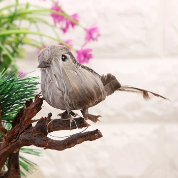 

Photography Props Garden Decor Ornaments Simulation Feather Foam Sparrow Birds Wedding Garden Decoration Ornament