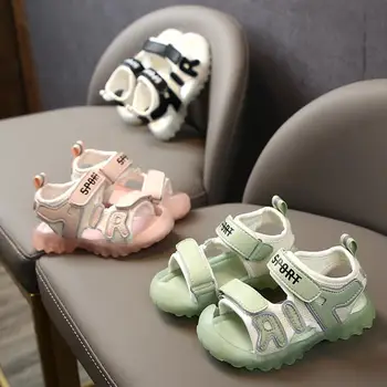 

New Children's Sandals High quality Kids Shoes Baby Boys Girls Patchwork Summer Beach sport Soft leather Sandals Shoes Sneakers