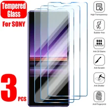 Protecteur d'écran, 3 pièces, en verre trempé Compact pour Sony Xperia 5 10 II Plus XA1 L2 L3 L4 XZ1 Z3 Z4 Z5=
