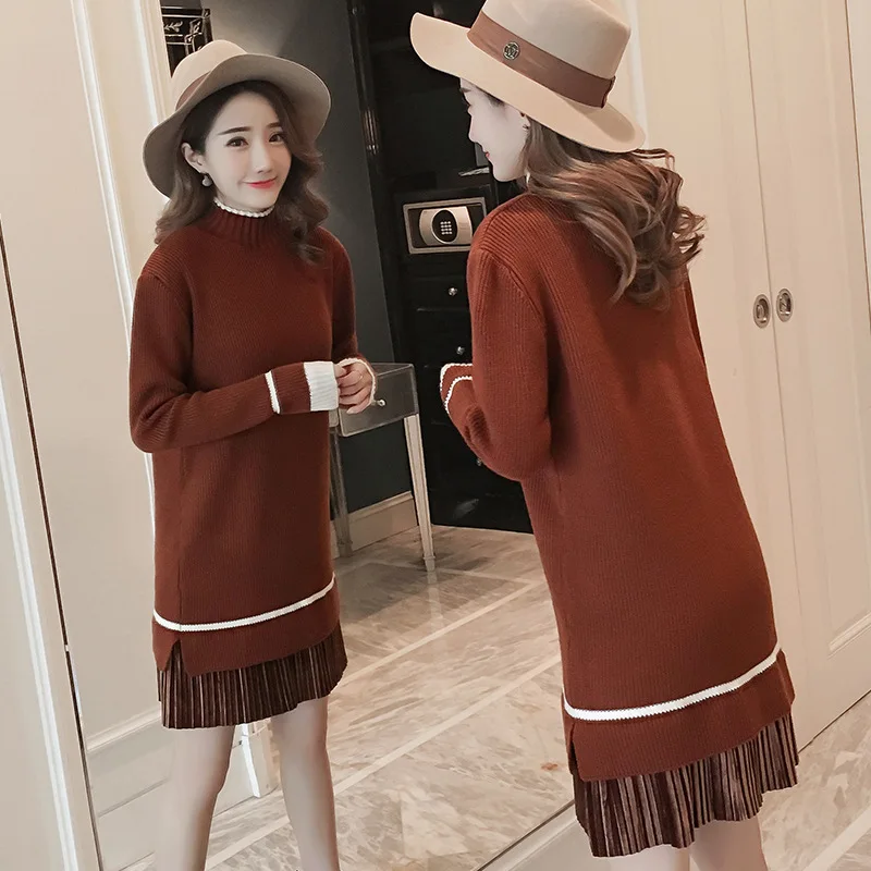 

Maternity Clothes New Style Autumn And Winter Pullover Pregnancy Winter Tops Sweater Knit Dehaired Angora Core-Spun Yarn