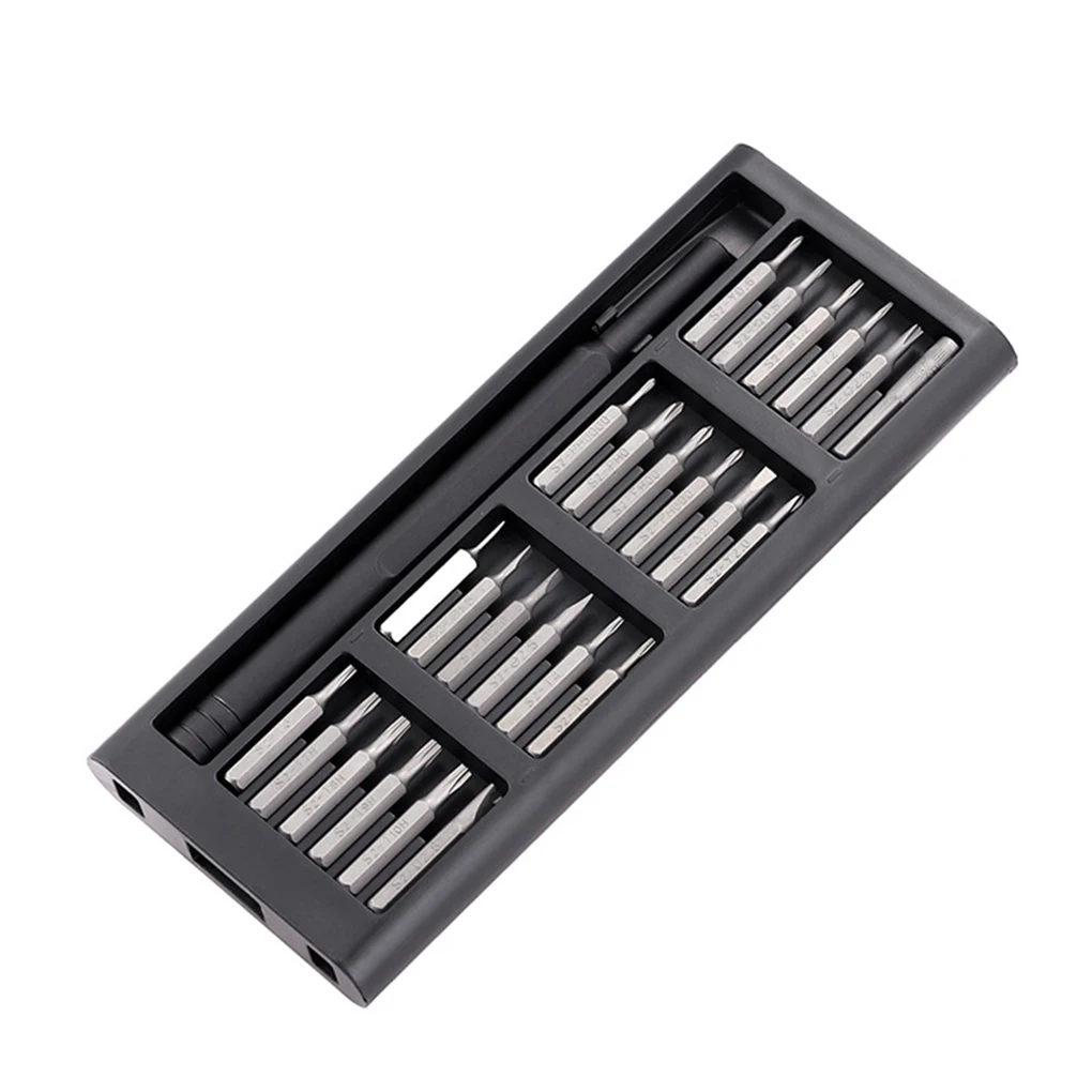 25-in-1 Screwdriver Kit High Precision Alloy Steel Bits Handle Set Screw Driver Repairing Tools