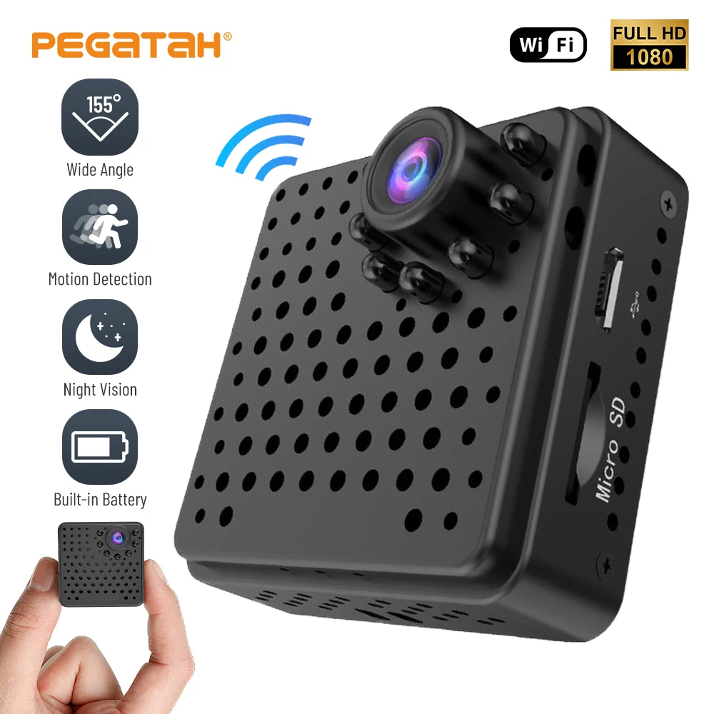 Мини-видеокамера 1080P Wi-Fi Full HD Фотокамера наименьшая видеокамера ночное видение