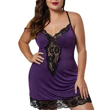 Сексуальная Женская пижама для женщин кигуруми Домашняя одежда мода плюс размер v-образным вырезом кружева вставки ночная рубашка с вырезом мини-ремень платье h4