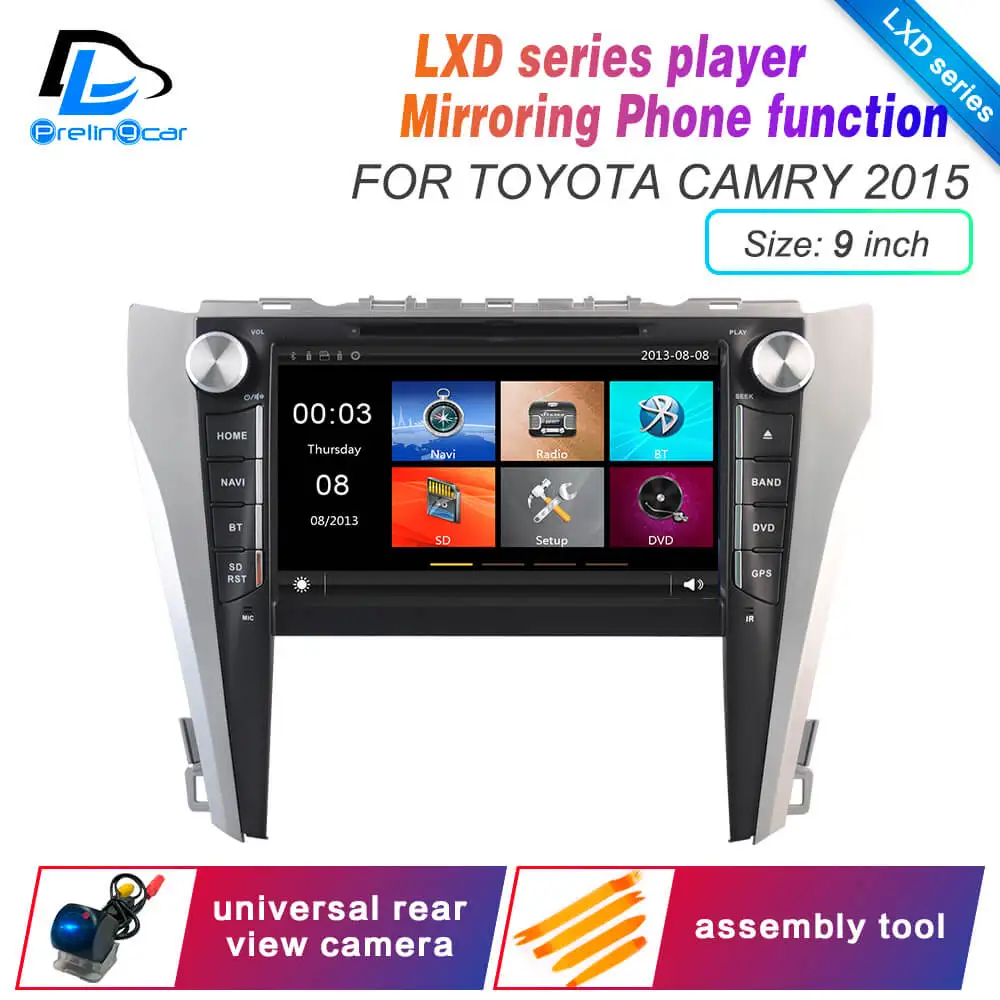 Android 9,0 DSP 4G Lte мультимедийный dvd-плеер для TOYOTA camry 2008- лет подголовник монитор Радио Стерео навигационная система - Цвет: LXD camera 2015