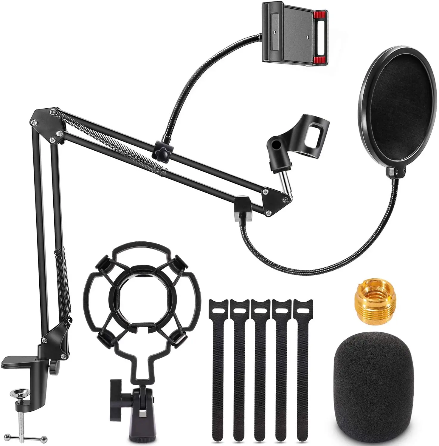 Supporto Per Microfono, Braccio Per Microfono Scrivania Regolabile Forbice Per Braccio Di Sospensione Per Blue Yeti Snowball E Altri Microfoni Per Str
