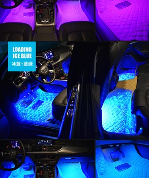 

1set*12V Light Car interior RGB LED Strip tape DRL APP Control Auto Decorative Flexible Kit Fog Lamp neon cord auto led strip