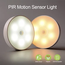 

Led PIR Motion Sensor Light USB Rechargeable Night Lights Induction Lamp Bedroom Cabinet Closet Wardrobe Decoration Lighting